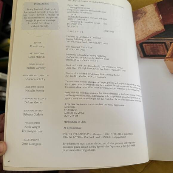 Crafting Personal Shrines: Using Photos Momentos & Treasures CAROL OWEN - Picture 3 of 11